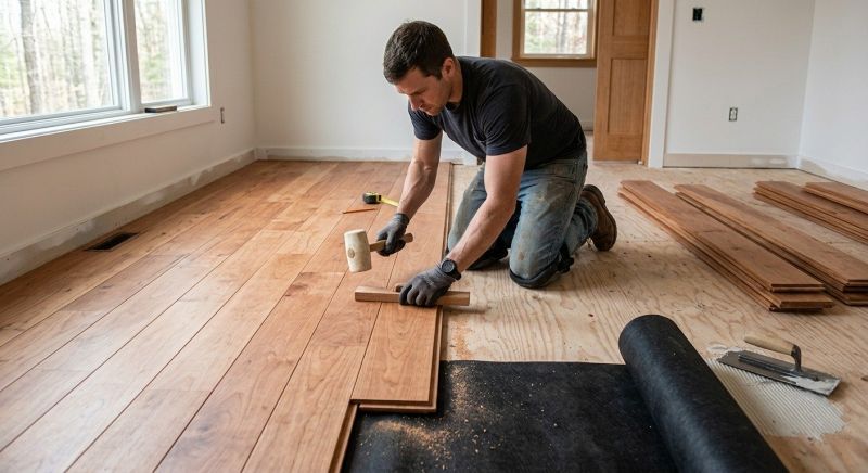 Cherry Floor Installation in Clarksville, MD