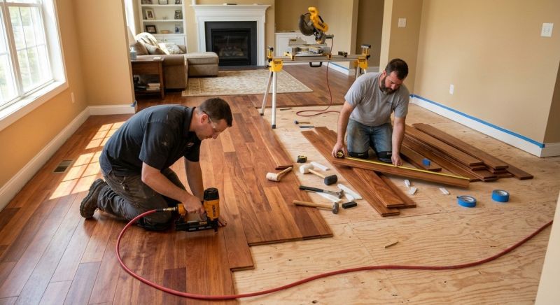 Cherry Floor Installation in Severna Park, MD