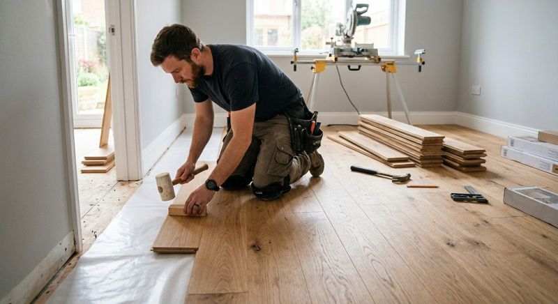 Dark Wood Floor Installation in Severna Park, MD