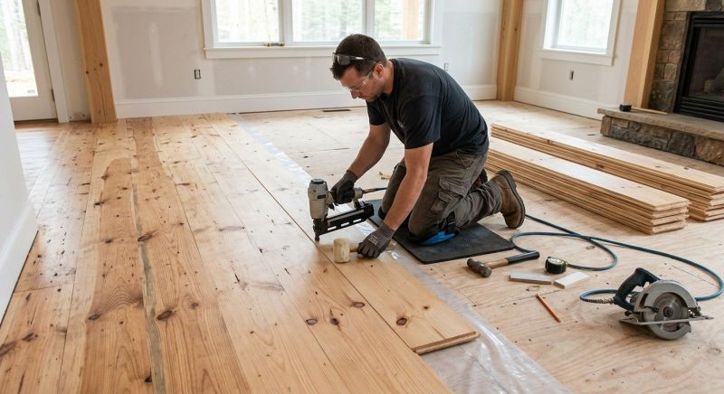 Pine Floor Installation in Severna Park, MD