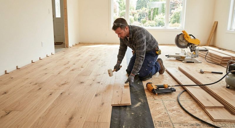 White Oak Floor Installation in Severna Park, MD